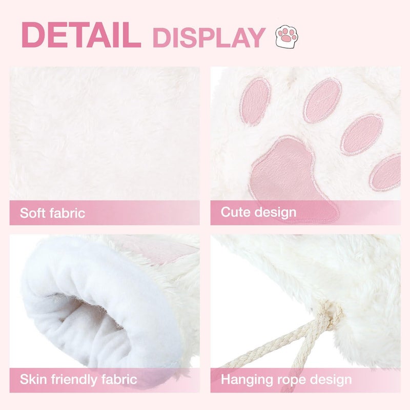 Tiny Chou Cat Paw Gloves for Cosplay Party Halloween Costume Accessories, Winter Fingerless Warm Gloves for Women Girls - Image 5